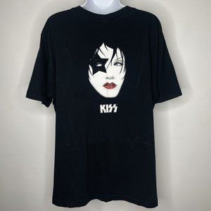 💜 3$/30 KISS You Never Forget Your First Star Child Makeup 2006 Black T-shirt